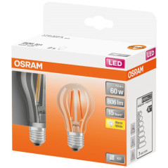 OSRAM OSRAM BTE2  Ampoule LED Standard verre clair 7W60 E27 chaud