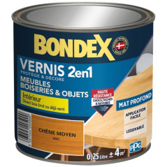 BONDEX VERNIS CHENE MOYEN MAT 250ML BONDEX - 446434