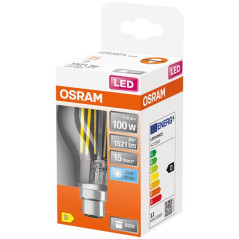 OSRAM LED STD CLAIR FILAME.11W B22 FROID BTE OSRAM - 4058075592773