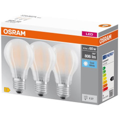 OSRAM LED STANDARD CLAIR E27 6.5W FROID X3 OSRAM - 4058075592452