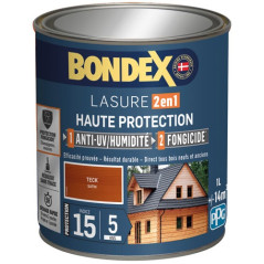 BONDEX BONDEX LASURE 2EN1 IND 15 5ANS 1L TECK BONDEX - 439099