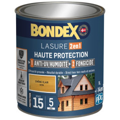 BONDEX BONDEX LASURE 2EN1 IND 15 5ANS 1L CH.C BONDEX - 439095