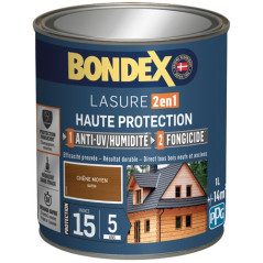 BONDEX BONDEX LASURE 2EN1 IND 15 5ANS 1L CH.M BONDEX - 439096