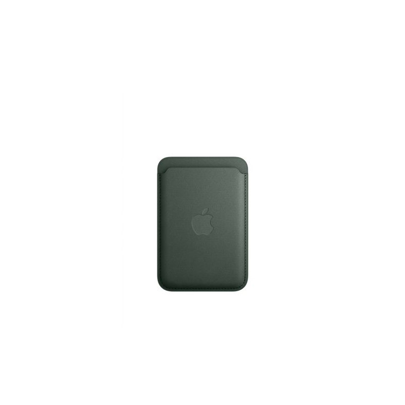 Porte cartes en tissage fin pour iPhone avec MagSafe Chêne vert