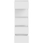 Commode CHELSEA 5 tiroirs - 41,8 cm - Décor blanc mat