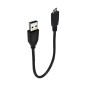Câble USB 3.0 vers micro B 3.0 Accsup 20 cm Noir