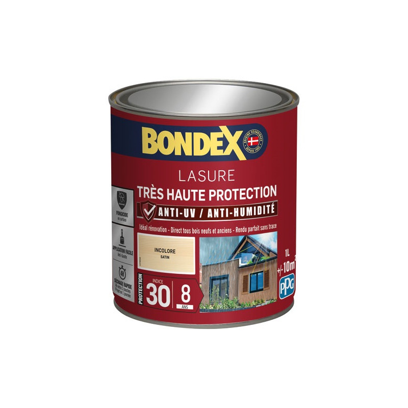 BONDEX BONDEX LASURE IND 30/8 ANS 1L INCOLORE BONDEX - 431929
