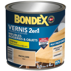BONDEX VERNIS INCOLORE MAT 250ML BONDEX - 446429