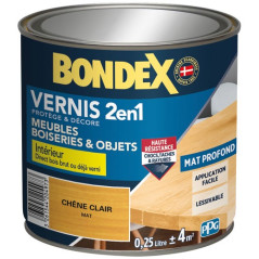 BONDEX VERNIS CHENE CLAIR MAT 250ML BONDEX - 446430