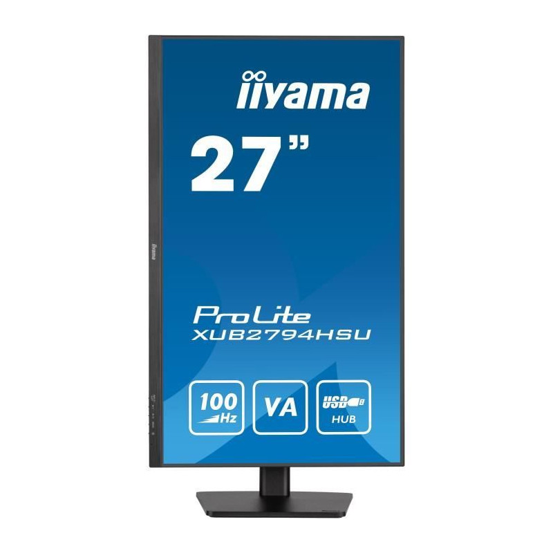 Ecran PC - IIYAMA - XUB2794HSU-B6 - 27 VA FHD 1920 x 1080 - 1ms - 100Hz - HDMI DP - Pied fixe