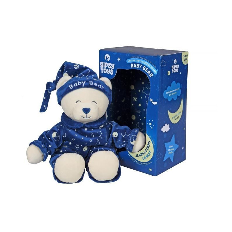 Peluche - Gipsy Toys - Baby Bear glow in the dark