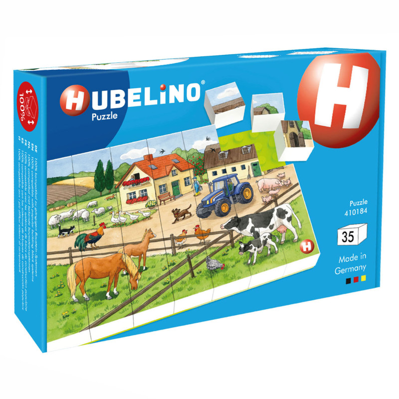 Hubelino Block Puzzle Life on the Farm, 35st. 410184