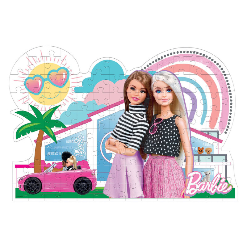 Clementoni Jigsaw Puzzle Super Color - Barbie Pink Car, 104pcs. 27163