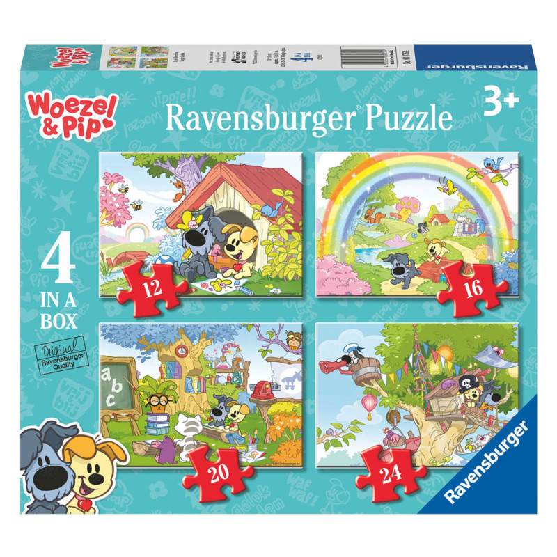 Ravensburger - Woezel & Pip In the Magic Garden Jigsaw Puzzle 4in1 31764