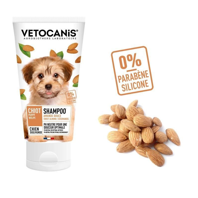 VETOCANIS Shampoing - 300 ml - 0% Parabene 0% Silicone - Pour chiot