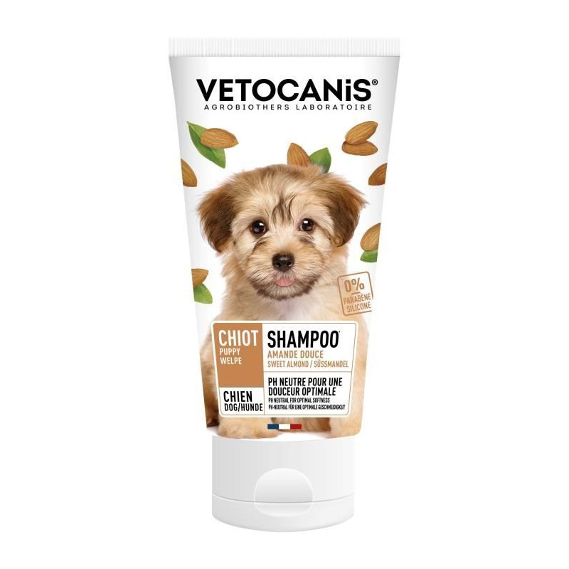 VETOCANIS Shampoing - 300 ml - 0% Parabene 0% Silicone - Pour chiot