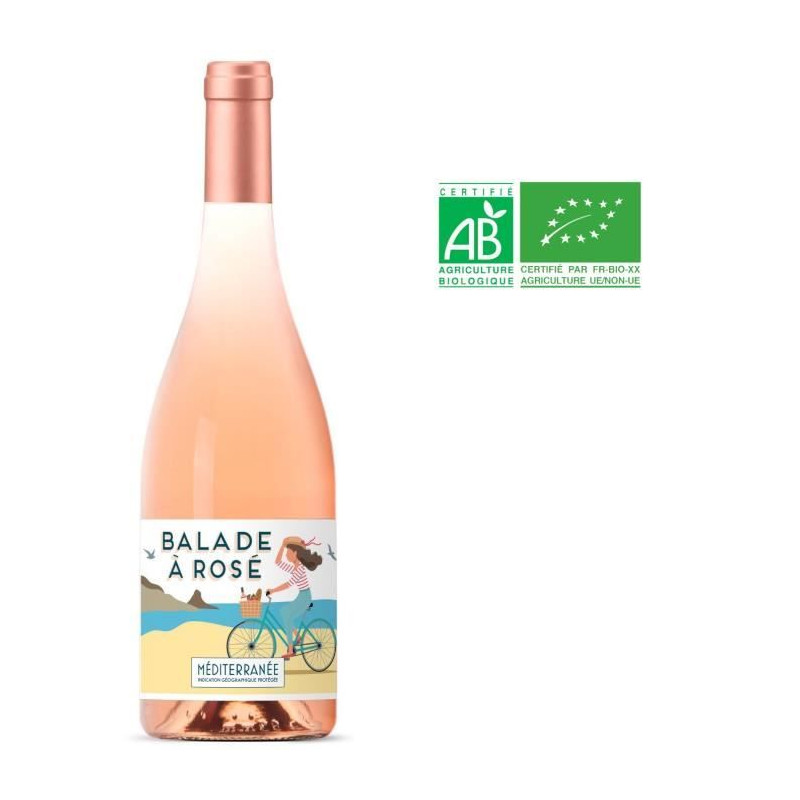 Balade a Rosé 2022 IGP Méditerranée - Vin rosé de Provence - Bio
