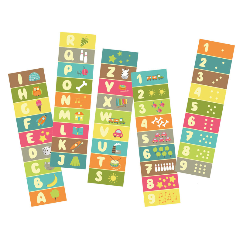 Achoka - Play mat Letters and Numbers 40x150cm, Set of 5 30629