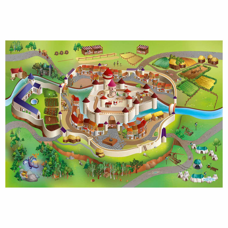 Achoka - Play mat Castle Middle Ages, 100x150cm 11226-E2