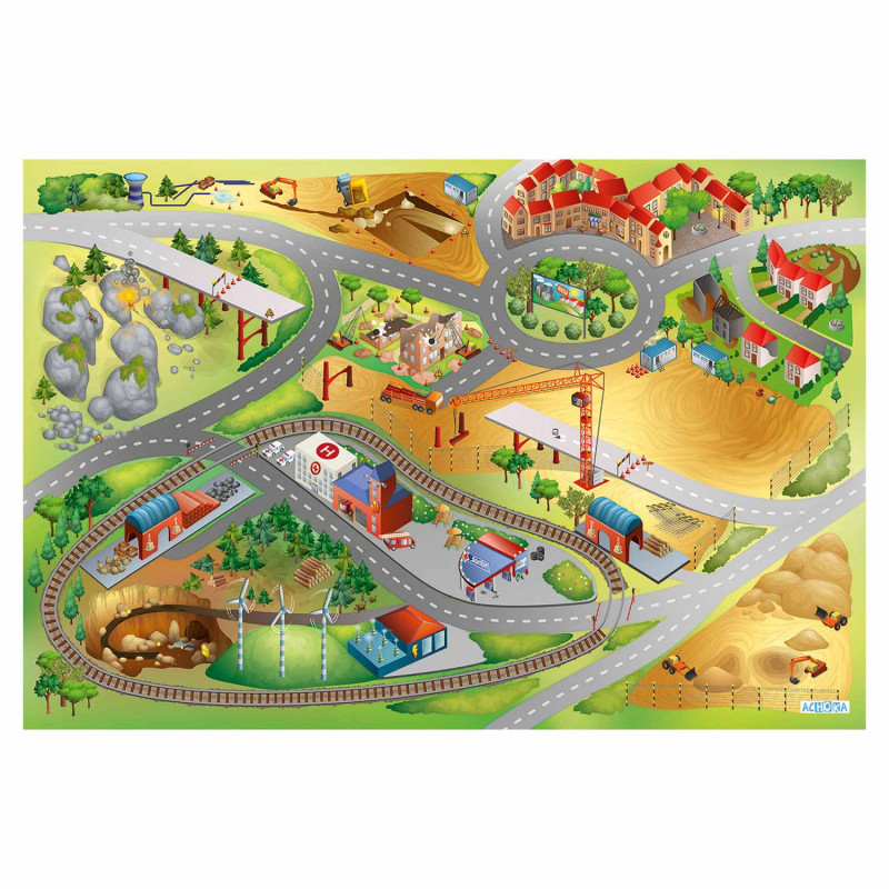 Achoka - Play mat City and Construction, 100x150cm 11230-E2