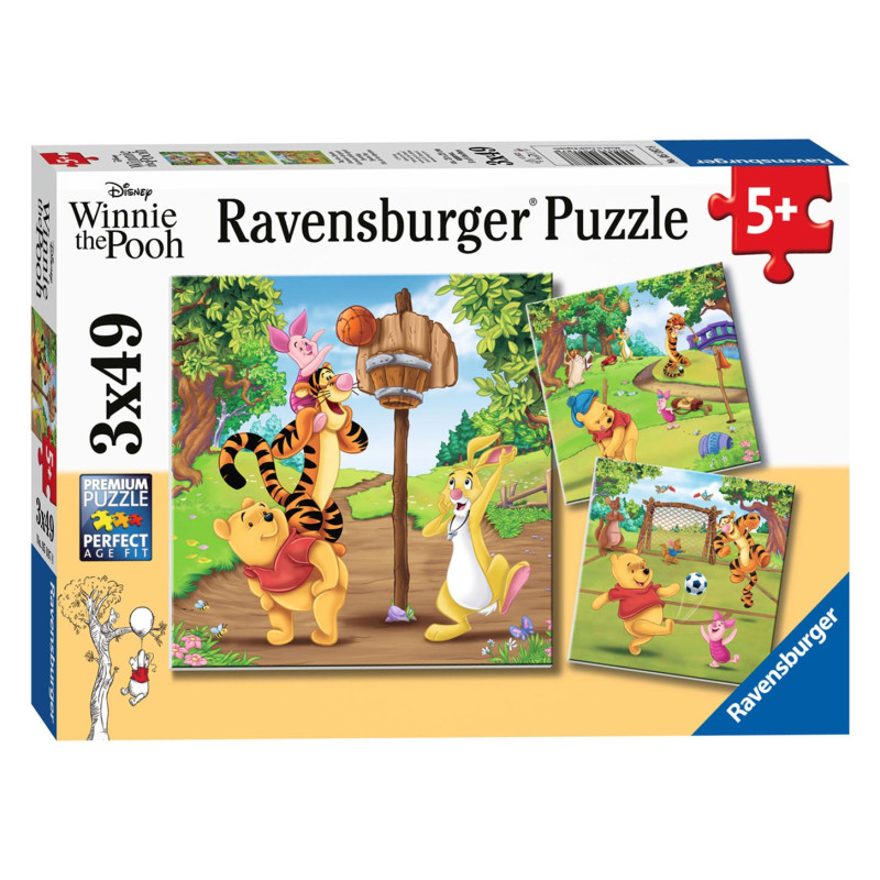 Ravensburger - Disney Winnie the Pooh Sports Day, 3x49pcs. 51878