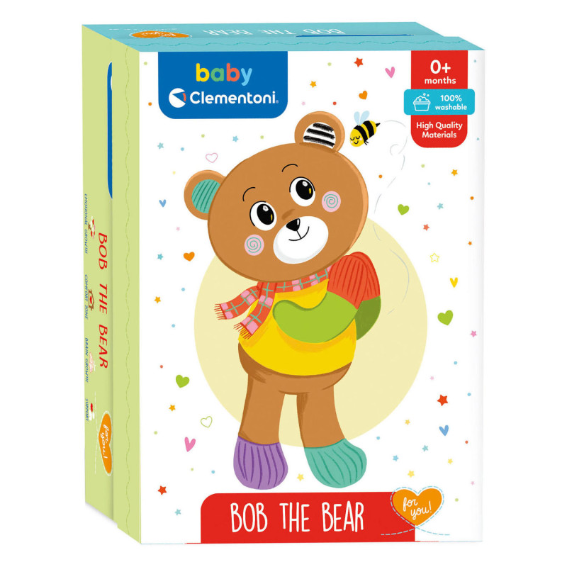 Clementoni Baby - Plush Soft Toy Bob the Bear 17761