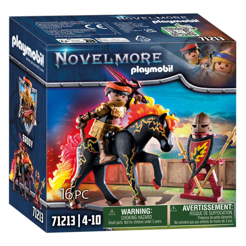 Playmobil Novelmore 71213 Chevalier Burnham Raider avec cheval de feu