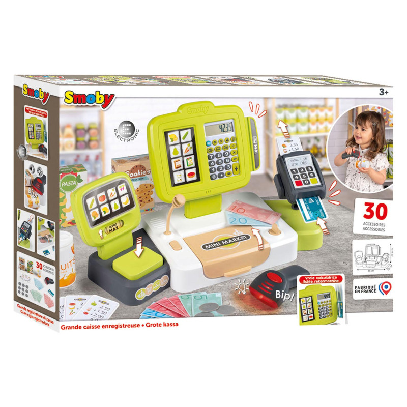 Smoby Cash Register with Accessories, 30 pcs. 350114