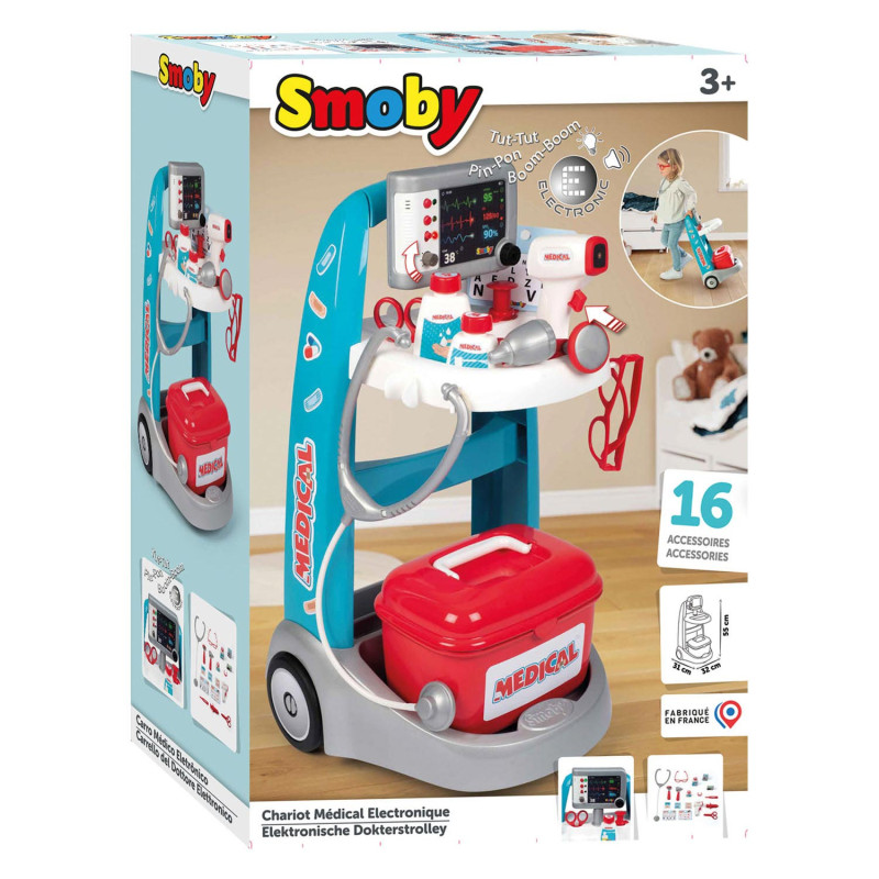 Smoby Electronic Doctor Trolley, 16 pcs. 340207