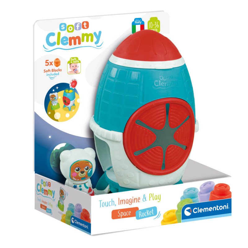 Clementoni Baby Clemmy - Sensory Rocket with Blocks 17806