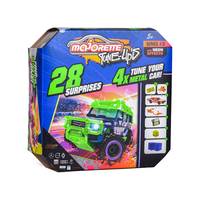Majorette - Tune Up's 3 Race Cars with 28 Surprises, Set of 4 212051020