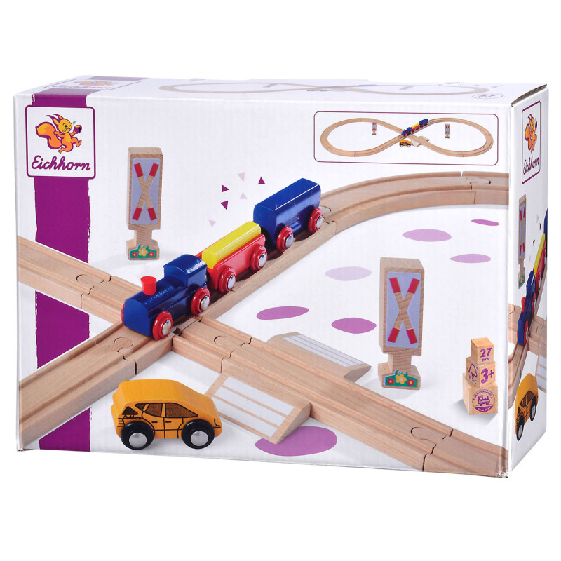 Eichhorn Train Track 8 Figure Playset, 27dlg. 100006202