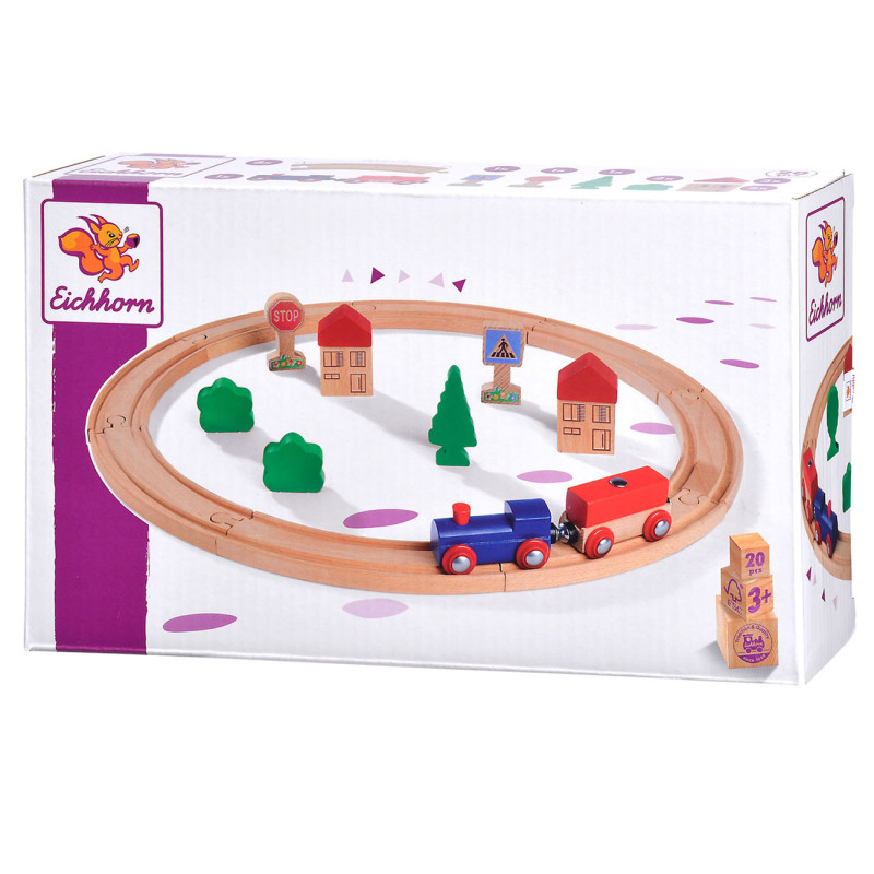 Eichhorn Train Track Playset, 20 pcs. 100006200