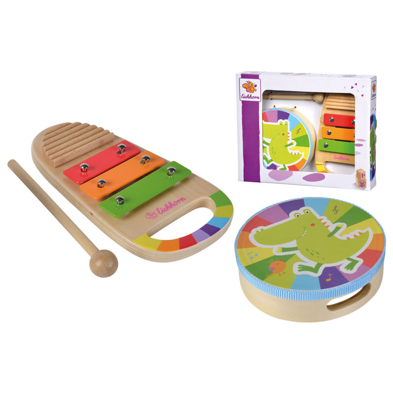 Eichhorn Wooden Drum and Xylophone Music Set, 3dlg. 100003490