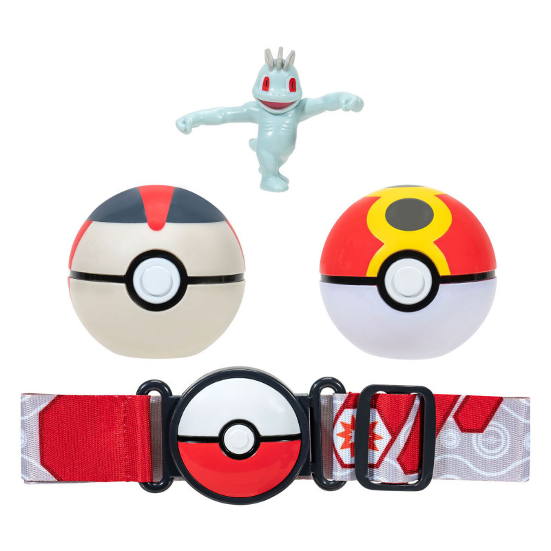 Boti - Pokemon Clip N Go Pokeball Belt Playset - Machop 38092