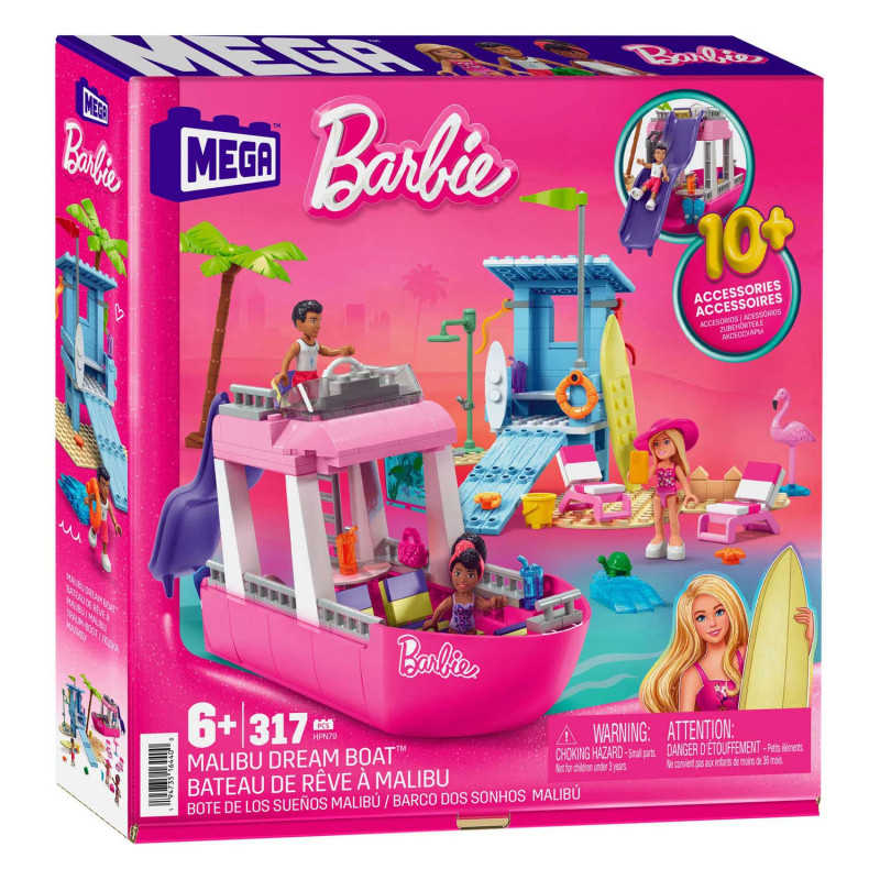 Mattel - Barbie Mega Dreamboat Building Set, 317dlg. HPN79