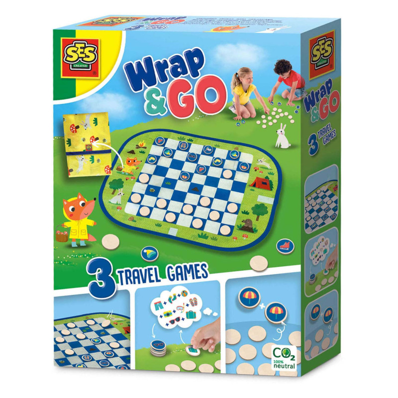 SES Wrap and Go Travel Games, 3in1 02237