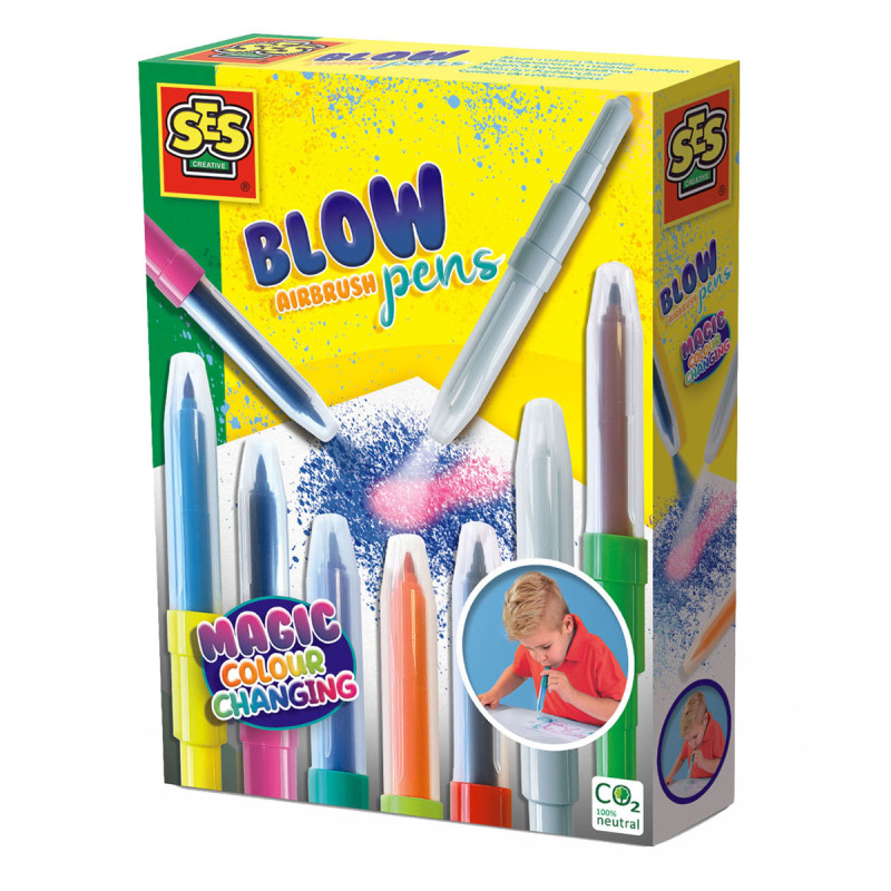 SES Blow Airbrush Pens - Magic Color Changing 00283