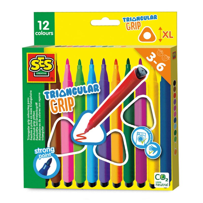 SES Triangle Grip Markers 14696