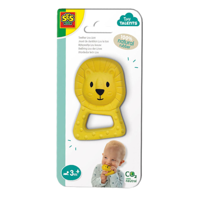 SES Tiny Talents Teething toy Lou Leeuw - 100% natural rubber 13161