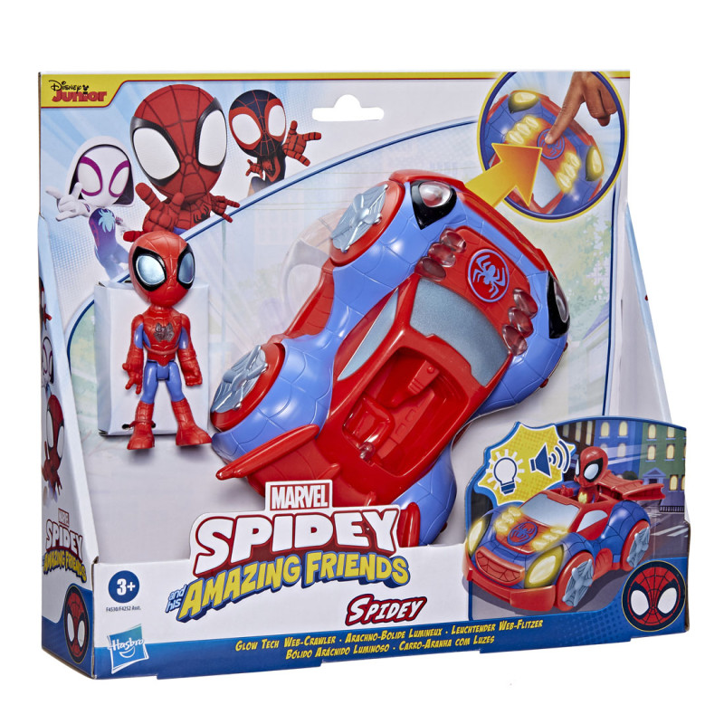 Hasbro - Marvel Spidey and His Amazing Friends Glow Tech Web-Crawler F42525L00