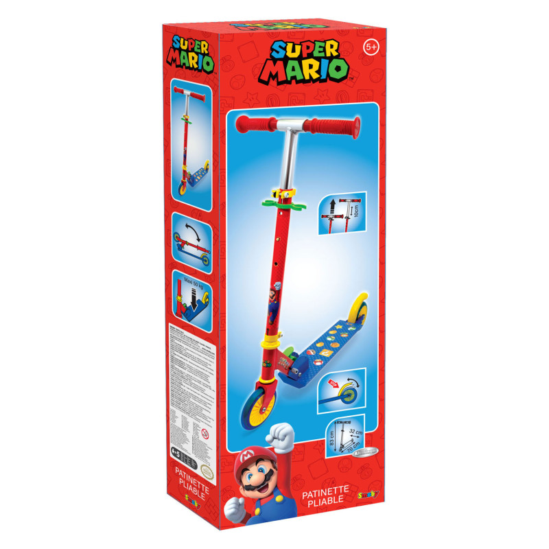 Smoby Trotinette 2 roues Super Mario pliable 750373