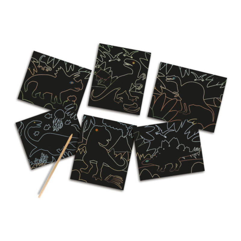 SES Cartes à gratter phosphorescentes – Dinosaures 14285