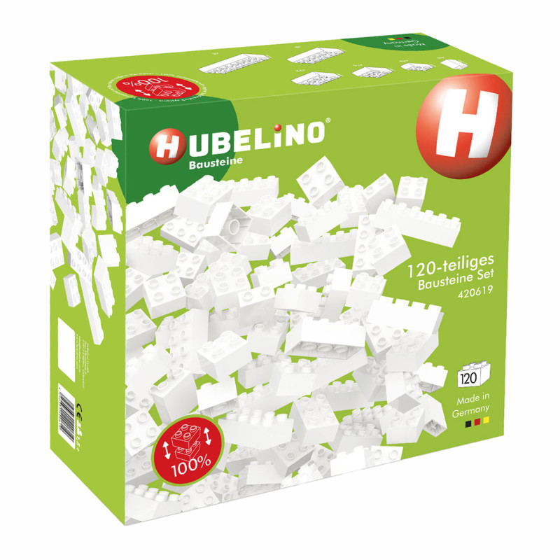 Hubelino Building Blocks White, 120dlg. 420619