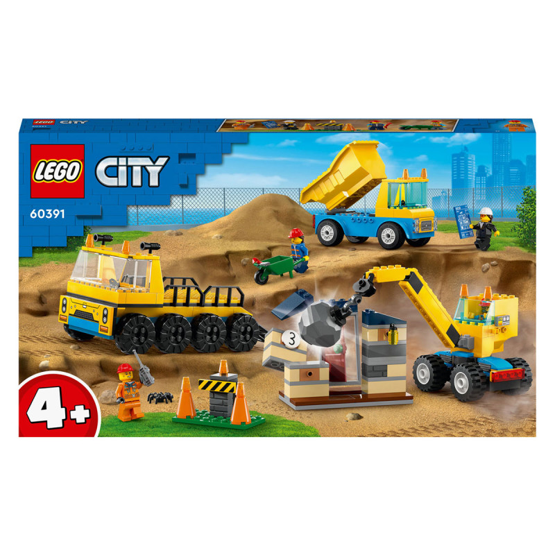 Lego - LEGO City 60391 Dump Truck, Construction Truck and Demolition Crane 60391