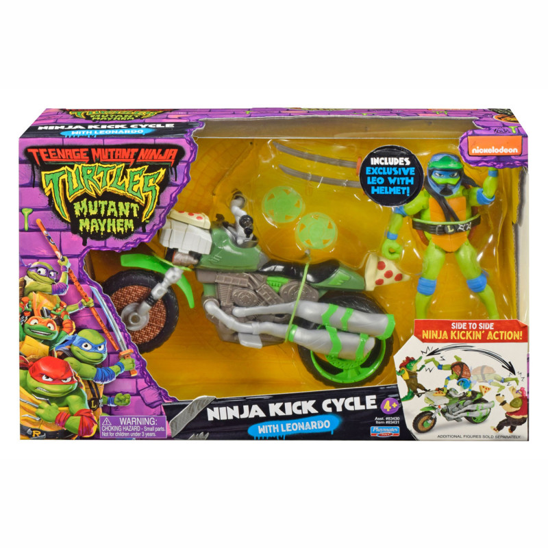 Boti - Teenage Mutant Ninja Turtles Ninja Kick Cycle Motorcycle with Leon 38755