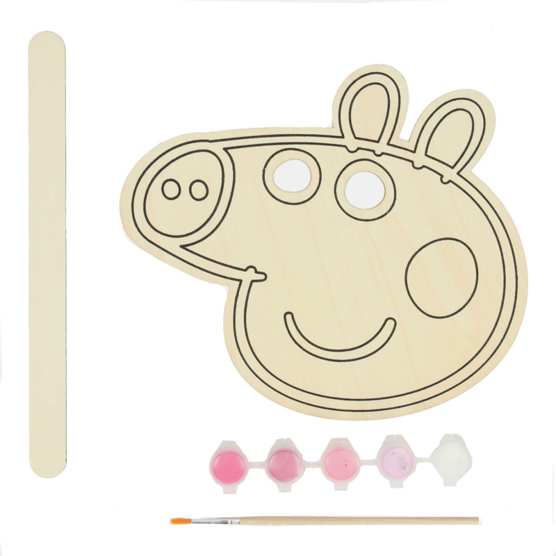 Wins Holland - Paint your own Wooden Peppa Pig Mask TK65
