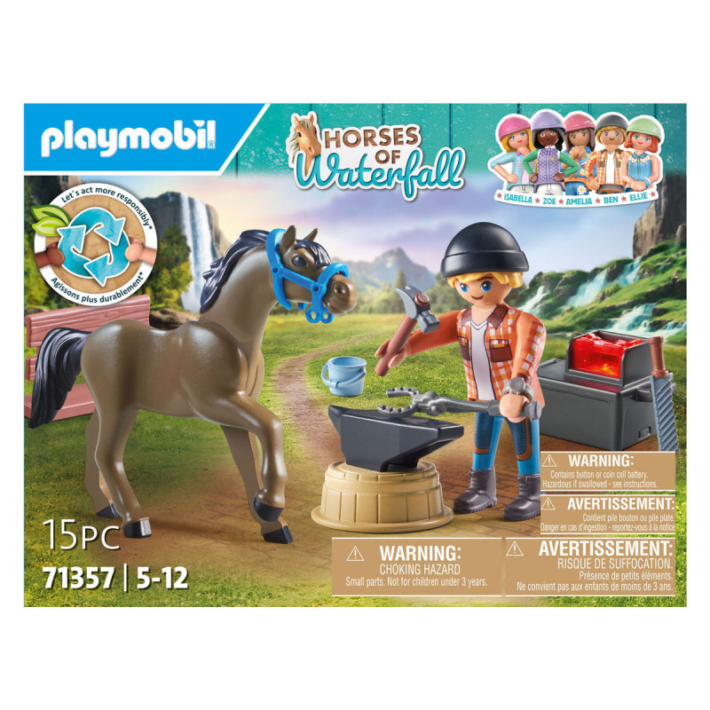 Playmobil Horses of Waterfall Farrier: Ben & Achilles - 713 71357