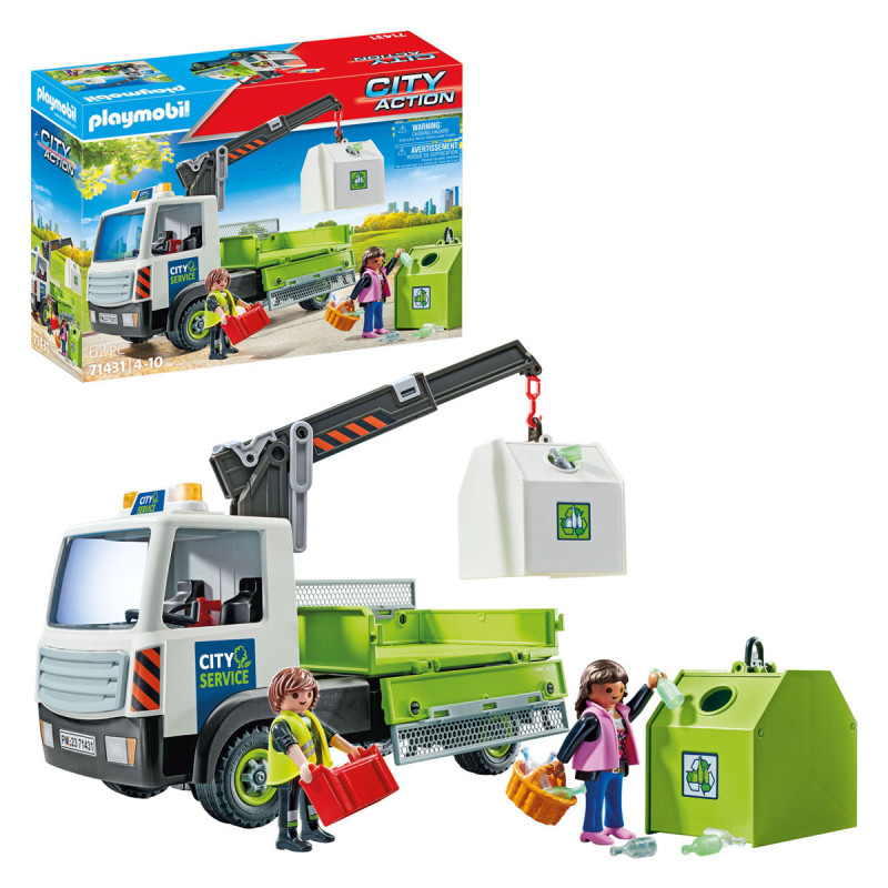 Playmobil City Action Glass Bin Collection Service - 71431 71431