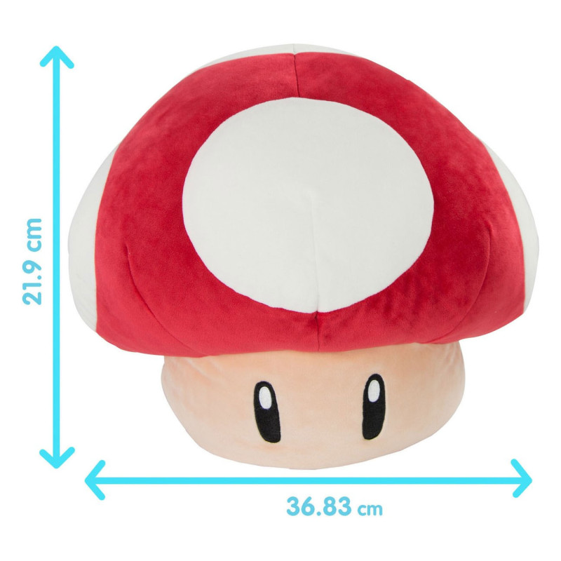 Tomy Mocchi Mocchi Mega Super Mario Mushroom Plush Stuffed Toy T12955